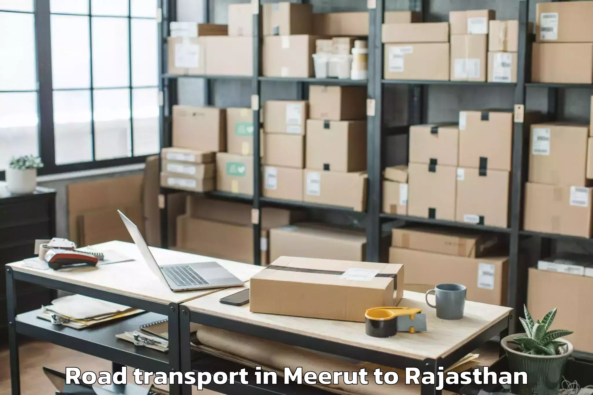 Hassle-Free Meerut to Sanchore Road Transport